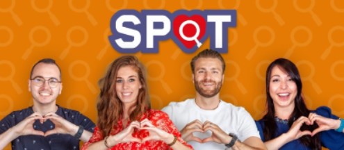 SPOT-campagnebeeld: vier Achmea-collega's die samen een hartje vormen