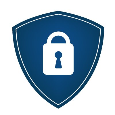 Schild met slot — security symbool